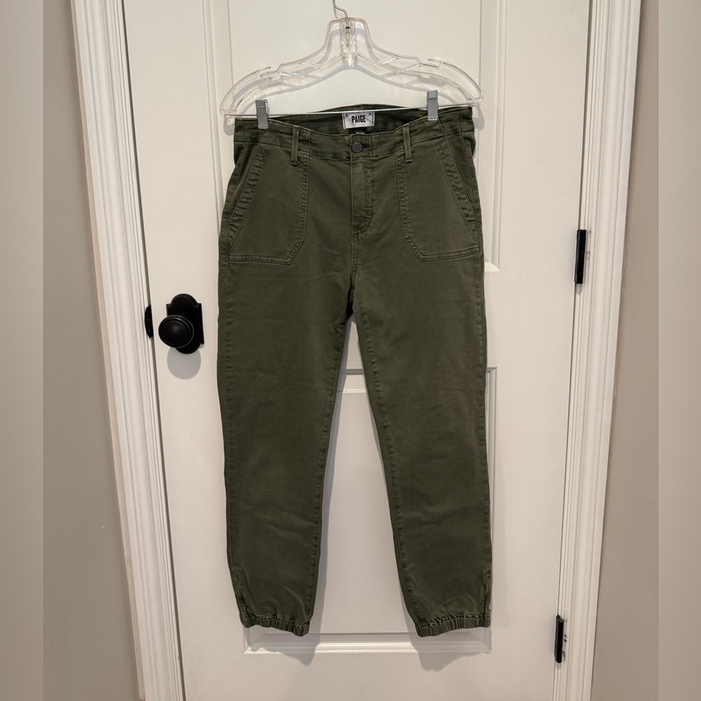 PAIGE Men's Olive Utility Cargo Pants